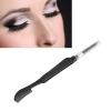 Double Head Eyebrow Eyelash Comb Women Foldable Portable Brow Mascara Brush Makeup Grooming Tool Black view 4