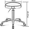 PSLYHTJ Rolling Bar Chairs Swivel Round Fabric Seat Stools with Wheels for Office Work Study, Medical Spa Salon, Lifting Adjustable view 3