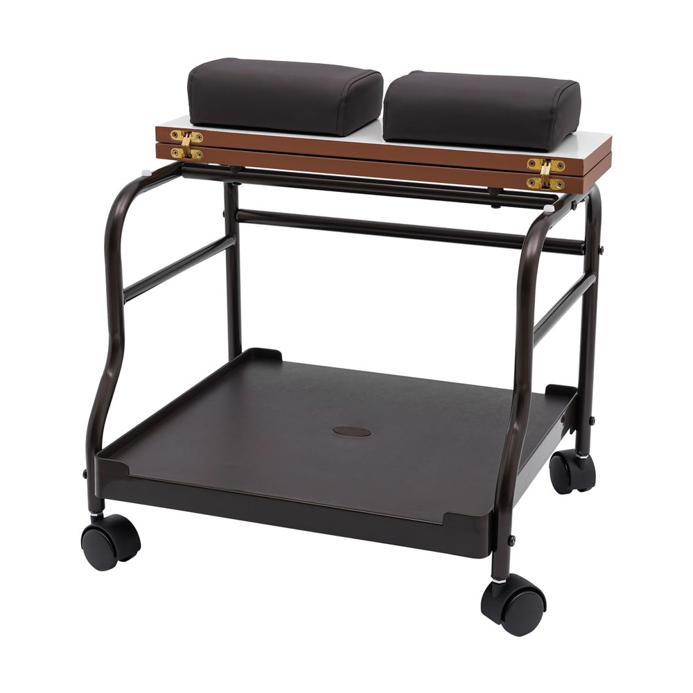 Beauty Salon Nail Or Foot Bath Spa Portable TrolleyPortable Trolley Cart Storage Pedicure Cart with Caster Floor-Standing Footrest Stand Cart for Hair Salons Home Bathrooms