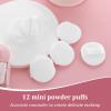 12 PACK Mini Powder Puff, Microfiber Powder Puff Small Powders Pact Makeup Sponges 1.5 Inches Powders Puffs Makeup Sponges Finger-Sized Make up Puffs for Women Beauty Sponge view 4