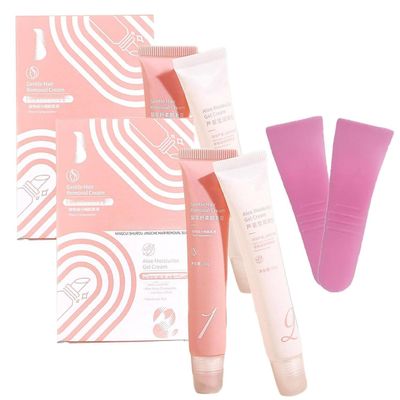 Hair Removal Cream Kit, Facial Hair Removal Cream, 5 Minute hair removal cream Kit, Lasting Smooth Skin, For Upper Lip, Chin, And Facial (2)
