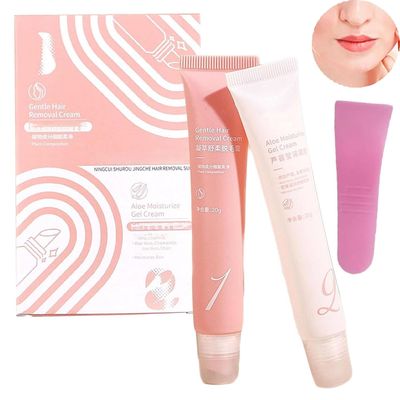 Hair Removal Cream Kit, Facial Hair Removal Cream, 5 Minute hair removal cream Kit, Lasting Smooth Skin, For Upper Lip, Chin, And Facial (1)
