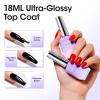 GELLEN 2 Pcs No Wipe Gel Top Coat Set, UV Light Needed, 18ml view 2