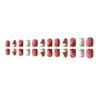 24pcs Christmas Fake Nails: Short Square Petite Nails - Santa Claus Designs Gloss Acrylic Nails - False, Press On, Full Cover, with Hanging Cord view 3