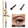 3pcs Silk Fiber Mascara,with eyebrow pencil,Eyebrow brush Natural Waterproof Smudge-Proof,All Day Exquisitely Long, Smudge-Proof (Brown, Black) view 3