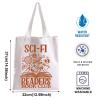 TOBGBE Funny Novel Lover For Fantasy Readers Book Club Inspired Shopping Bag Librarian Bookish Housekeeping Gifts (Sci Fi Tote) view 2