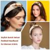 RODAILYCAY 2 PACK Headbands for Women, Vintage Hair Head Bands Wild Western Cowboy Cactus Caps Non Slip Thick Padded Hairband Hair Band Hoops, Wide Hair Wrap view 2
