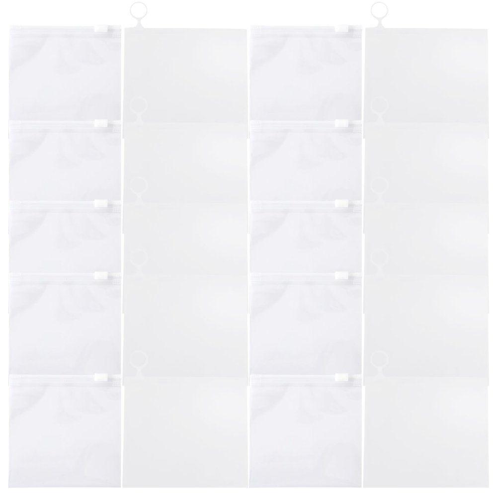 LJJCSFF 20 Pcs Mini Earphone Pouch Clear Zipper Bag Plastic Makeup Pouches Small Waterproof Travel Organizer Coin Purse For Women Men