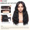 WIGNEE 4x4 Lace Human Hair Wig with Bangs Natural Wave Human Hair Wigs for White Women 12 Inch Glueless Wig With Bangs Human Hair Bang Wig 100% Brazilian Human Hair for Daily Use view 3
