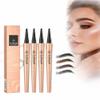 2024 New Microblading Eyebrow Pen,4 Tip Eyebrow Pencil Contouring Pen,3D Waterproof Microblading Eyebrow Pencil,Natural Makeup Long-Lasting Fine Stroke Magic Eyebrow Pencil (Glod 4PCS) view 1