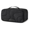 BAGSMART Toiletry Bag for Women, Wide-open Makeup Bag Organizer for Travel Essentials Travel-size, Water-resistant Large Capacity Cosmetic Bag for Accessories, Shampoo, Toiletries with Handle, Black view 1