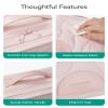 BAGSMART Toiletry Bag for Women, Wide-open Makeup Bag Organizer for Travel Essentials Travel-size, Water-resistant Large Capacity Cosmetic Bag for Accessories, Shampoo, Toiletries with Handle, Black view 4