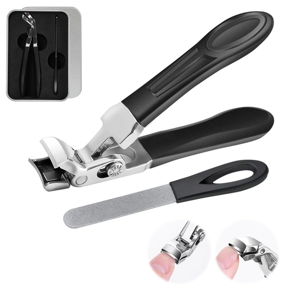 ClipMaster Pro Toenail Clippers,Dotmalls ClipMaster Pro,Grishay ClipMaster Pro,Clip Master Pro for Thick Nails,Large Angled Head Toenail Clippers with Wide Opening for Elderly Seniors(1Pcs)