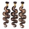 10 12 14 Inch Highlight Bundles Human Hair Fb30 Ombre Bundles Brown Body Wave Human Hair Bundles Real Unprocessed Brazilian Virgin Hair P1B30 Body Wave Bundles Wet And Wavy Human Hair Bundles view 3