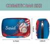 Kxnvtyeop Flag Baseball Personalized Makeup Bag with Name Cosmetic Bag Customized Travel Toiletry Bag Makeup Organizer for Women Men view 2