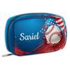 Kxnvtyeop Flag Baseball Personalized Makeup Bag with Name Cosmetic Bag Customized Travel Toiletry Bag Makeup Organizer for Women Men view 3
