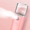 Nano Facial Mister, Cool Mist Face Steamer with USB Rechargeable, Visual Water Tank, Nano Mister for Skin Care, Daily Makeup, Deep Hydrating (Pink) view 4