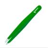Tweezers for Women Facial Hair - Hand Filed & Aligned Precision Tweezers for Ingrown Hair Plucking - Non Slip Grip Slant Sharp Tweezers for Men (Green) view 1