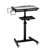 POARMEEY Stainless Steel Tattoo Tray with Wheels Trolley Adjustable Height Tattoo Workstation Rolling Tray for Studio Salon & Spa view 1