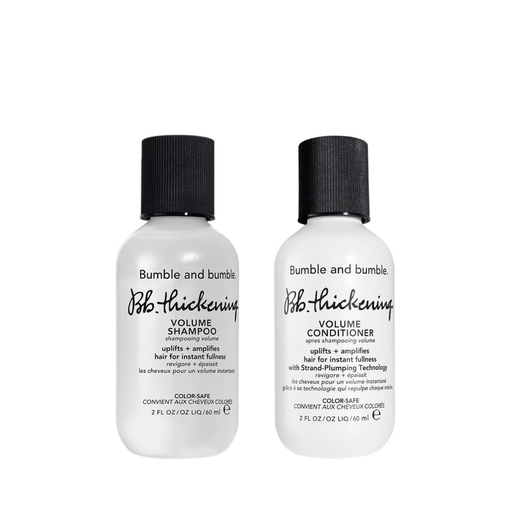 Bumble and bumble. Thickening Volumizing Shampoo + Conditioner Travel Size Set | For Instant Fullness | Moisturizing | Color Safe | Straight to Wavy