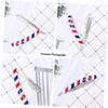 Didiseaon Red Blue White Stripe Manual Beard Shaver and Eyebrow Razor Bracket for Men Classic Design Safe Hair Salon Tool Included view 3