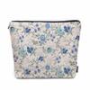 Kalygon Rose Blue Makeup Bags Makeup Organizer, Watercolor Floral Rose Peony Flax Toiletry Bags Travel Cosmetic Bag Makeup Purse Pouch Skincare Bag Wallet Bags For Women Female Mom Daughter view 1