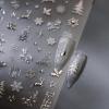Christmas Silver Nail Stickers Snowflake Nail Art Decals 5D Embossed Self Adhesive Rhinestone with Design Christmas Tree Nail Decals for Nails Art Reindeer Nails Supplies for Women DIY Manicure view 1