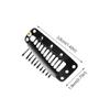 10pcs Chunni Clips With Safety Pins, 10-Teeth Hair Extension Snap Clip, Invisible Strong Wig Comb to Secure Headscarf, Dupatta Clips for Girls Women (Black) view 2