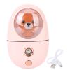 Face Steamer, 35ml Facial Steamer Cute Animal Portable Face Steamer Face Humidifier USB Rechargeable Mist Sprayer for Skin Care (Pink) view 1