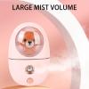 Face Steamer, 35ml Facial Steamer Cute Animal Portable Face Steamer Face Humidifier USB Rechargeable Mist Sprayer for Skin Care (Pink) view 3