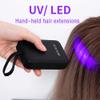 405nmLED Handheld hair Extension lamp Fast grafting hair invisible traceless UV hair extension lamp hair extension violet light,Home Salon Fast Curing Wig,Hair Extension UV (Black) view 3