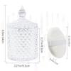 3 Pcs Large Body Powder Puff and Container,Glass Reusable Box Crystal Case Jar with Soft Puff view 2
