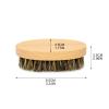 Oval Men Beard Brush For Facial Hair Soft Boar Bristle Brush Wood Handle Beard Grooming Brush For Face Massage Beauty view 4