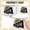 Cosblank 20 Pcs Cheer Makeup Bag Cheer Teams Gifts Canvas Makeup Case Cheerleader Teams Gifts Zipper Pouch for cheerleading Teammates Party Supplies(Black Gold) view 2