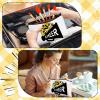 Cosblank 20 Pcs Cheer Makeup Bag Cheer Teams Gifts Canvas Makeup Case Cheerleader Teams Gifts Zipper Pouch for cheerleading Teammates Party Supplies(Black Gold) view 4