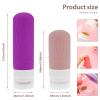 17 Pack Travel Bottles Set for Toiletries, Silicone Travel Size Toiletries Bottles, TSA Approved Leak Proof Squeezable Portable Container for Shampoo Lotion Cosmetic,Travel Essentials (purple) view 4