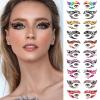 10 Pairs Eyeliner Temporary Tattoo Stickers Colorful Eye Shadow Makeup Transfer Eyeshadow Women Valentine's Day Christmas Halloween Party Carnival Lace Face Styling Tools view 1
