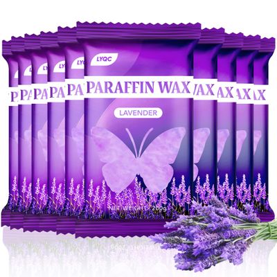 LYQC Paraffin Wax Refill, 10 packs of Paraffin Bath Wax for Hands and Feet for relief of stiff muscles and arthritic pain - deeply moisturises and protects the skin of the hands and feet (lavender)