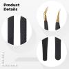 5 Pcs Stainless Steel Lash Tweezers, High Precision Curved Tip Eyelash Extension Tools, Non-Slip Grip, Perfect For False Lashes At Home Or Salon view 2