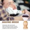 2 Pack Men Shaving Brush,Wet Shave Using Cream & Soap Synthetic Hair Tool with Hard Wood Handle Synthetic Travel Paint Brush for Men Valentine Gifts Hair Salon Tool Home(Brown,Classic) view 3