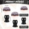 2 Pack Men Shaving Brush,Wet Shave Using Cream & Soap Synthetic Hair Tool with Hard Wood Handle Synthetic Travel Paint Brush for Men Valentine Gifts Hair Salon Tool Home(Black,Classic) view 2