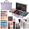 Hot Sugar Makeup Kit for Girls 10-12, Girls Makeup Set Ages 8-12, 14-16 With Aluminum Makeup Case (Purple Houndstooth) view 1