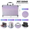 Hot Sugar Makeup Kit for Girls 10-12, Girls Makeup Set Ages 8-12, 14-16 With Aluminum Makeup Case (Purple Houndstooth) view 2