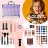 Hot Sugar Makeup Kit for Girls 10-12, Girls Makeup Set Ages 8-12, 14-16 With Aluminum Makeup Case (Purple Houndstooth) view 3