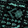 10 Sheets Blue Glow Temporary Tattoos Glow in the Dark Tattoo Kit Neck Clavicle Body Art Makeup In The Dark for Women Adults Arm Hands and Rave Festival Accessories view 2