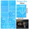 10 Sheets Blue Glow Temporary Tattoos Glow in the Dark Tattoo Kit Neck Clavicle Body Art Makeup In The Dark for Women Adults Arm Hands and Rave Festival Accessories view 3