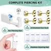 Nunpag 12 Pcs Ear Piercing Kit Disposable Ear Piercing Gun Kit with 4 Pcs 6 Prong Setting Cubic Zirconia Earrings Stud 316L Stainless Steel Easy to Use at Home Self Ear Piercer Gun Kit Tool view 4