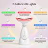 Facial and Neck Massager,7 Color LED Light Therapy for Face,Face Lift Device,Beauty Face Massager Tools for Skin Care (White) view 2