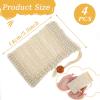 4Pack Soap Pouch, 5.5x3.34 inch Cotton Soap Bags with Drawstring, Exfoliating Natural Sisal Soap Saver, Plastic-Free Soap Net, Soap Saver Bag with Mesh, Foaming and Drying The Soap for Bath and Shower view 2