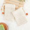 4Pack Soap Pouch, 5.5x3.34 inch Cotton Soap Bags with Drawstring, Exfoliating Natural Sisal Soap Saver, Plastic-Free Soap Net, Soap Saver Bag with Mesh, Foaming and Drying The Soap for Bath and Shower view 3